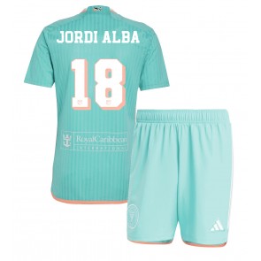 Inter Miami Jordi Alba #18 Tredje Kläder Barn 2024-25 Kortärmad (+ Korta byxor)